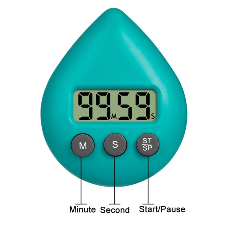 Water Drop Electronic Timer Student Learning Reminder(Green) - Digital Countdown by buy2fix | Online Shopping UK | buy2fix
