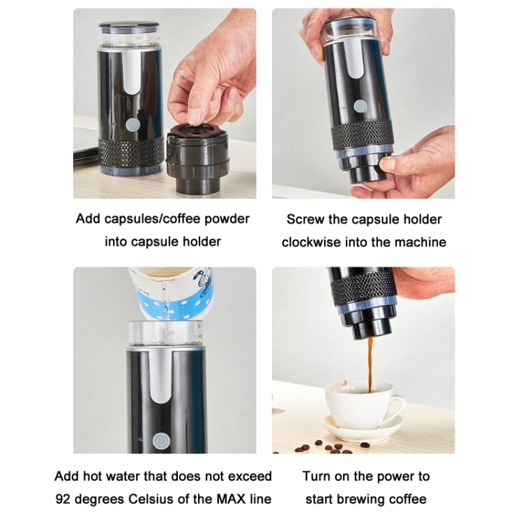 Fully Automatic Portable Wireless Coffee Machine(Black) - Coffee Machine & Accessories by buy2fix | Online Shopping UK | buy2fix