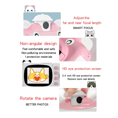 KX01-1 Smart Photo and Video Color Digital Kids Camera without Memory Card(Pink+White) - Children Cameras by buy2fix | Online Shopping UK | buy2fix