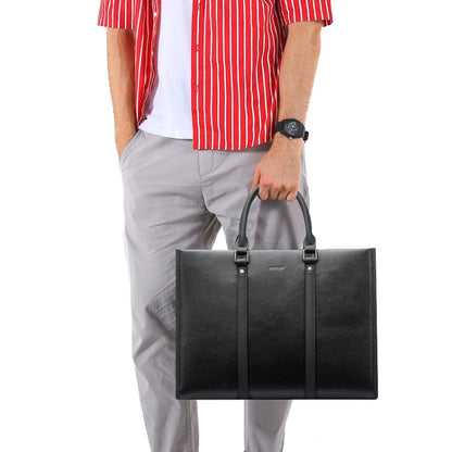 Bopai 11-98711 Multifunctional Business Waterproof Wearable Laptop Handbag(Black) by buy2fix