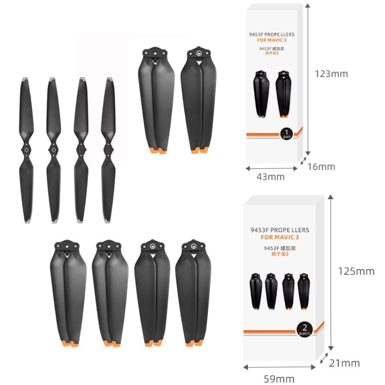 For Mavic 3 1pair Sunnylife 9453F-1 Silver Paddle Tip Quick Release Blades - DIY Propeller by Sunnylife | Online Shopping UK | buy2fix