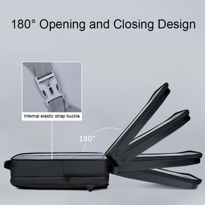 160 Large Capacity ABS Waterproof Laptop Backpack with USB Charging Port(Black) by buy2fix