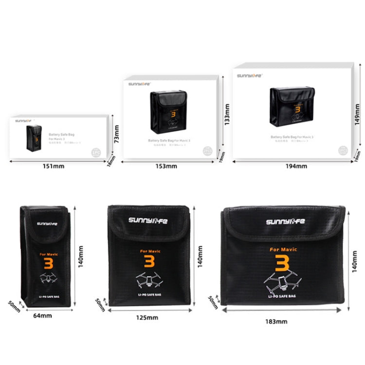 For Mavic 3 Sunnylife M3-DC105 2 In 1 Batteries Safe Storage Explosion-proof Bags - Backpacks & Bags by Sunnylife | Online Shopping UK | buy2fix