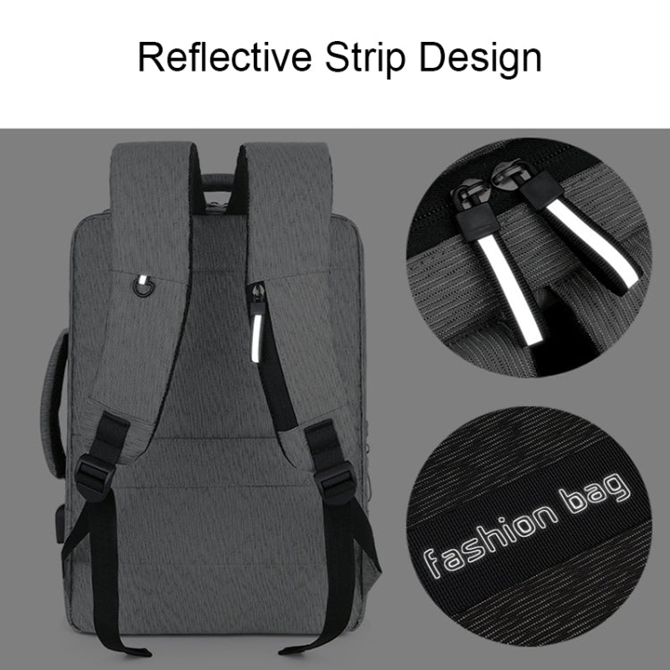 140 Large-capacity Business Commuter Laptop Backpack with USB Charging Interface(Blue) by buy2fix