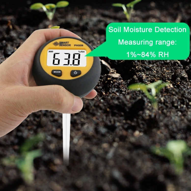 Smart Sensor PH328 Soil Acidity Meter Fertilizer Nutrient Humidity Detector - PH & Moisture Meter by buy2fix | Online Shopping UK | buy2fix