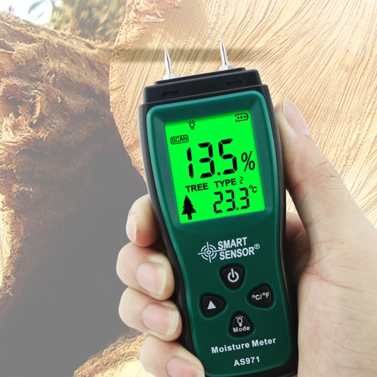 Smart Sensor AS971 Moisture Content Tester For Wood Furniture Making - PH & Moisture Meter by Smart Sensor | Online Shopping UK | buy2fix