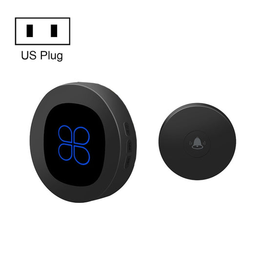 R16 1 For 1 Smart Wireless Self-Powered Hotel Home Electronic Call Doorbell(US Plug Black) - Wireless Doorbell by buy2fix | Online Shopping UK | buy2fix