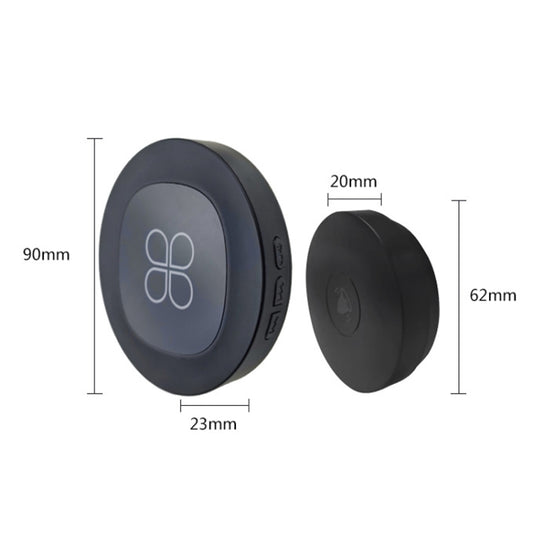 R16 1 For 1 Smart Wireless Self-Powered Hotel Home Electronic Call Doorbell(US Plug Black) - Wireless Doorbell by buy2fix | Online Shopping UK | buy2fix