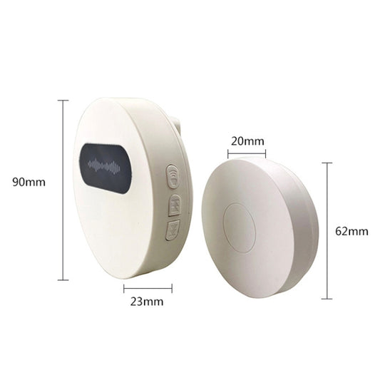 T10-1 1 For 1 Lighting Self-Power Generation Wireless Intelligent Doorbell(US Plug White) - Wireless Doorbell by buy2fix | Online Shopping UK | buy2fix