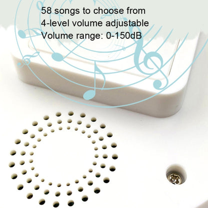 T10-1 1 For 1 Lighting Self-Power Generation Wireless Intelligent Doorbell(EU Plug White) - Wireless Doorbell by buy2fix | Online Shopping UK | buy2fix