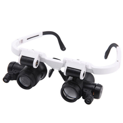 9892H-1  8x / 15x / 23x  2LED Head-mounted Magnifier Watch Repair Glasses Type Magnifier - Glasses Style by buy2fix | Online Shopping UK | buy2fix