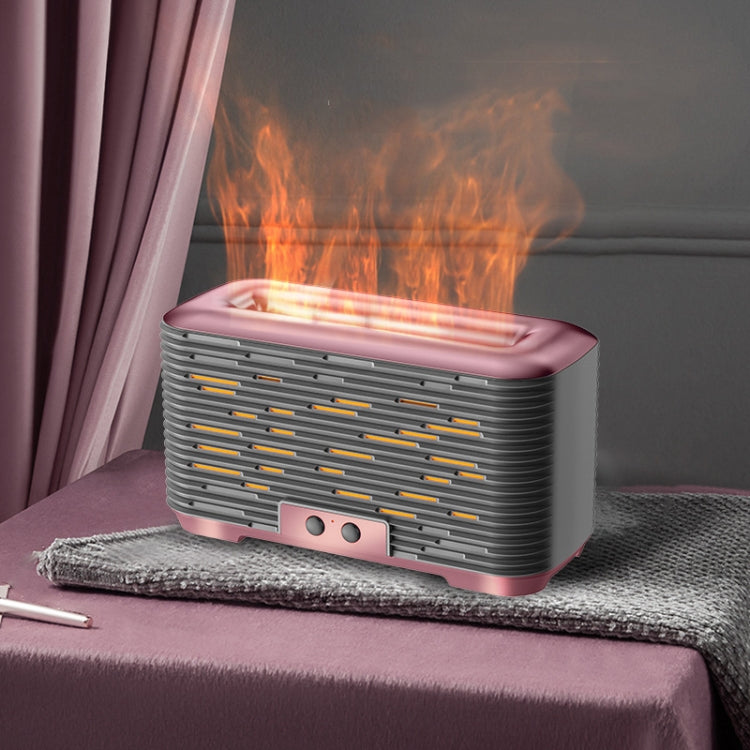350ml Simulated Flame Aromatherapy Humidifier With Timing Function(Rose Gold) - Air Purifiers & Accessories by buy2fix | Online Shopping UK | buy2fix