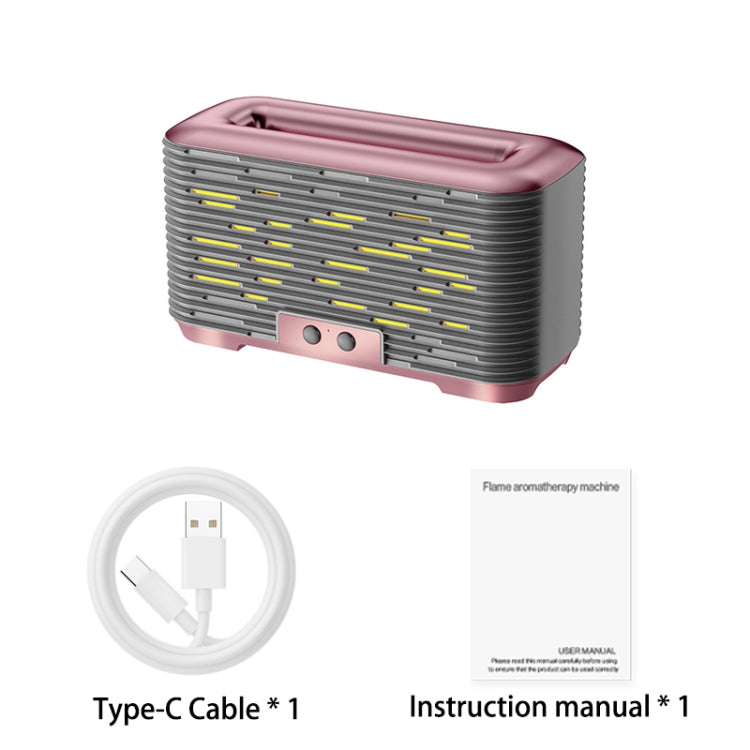 350ml Simulated Flame Aromatherapy Humidifier With Timing Function(Rose Gold) - Air Purifiers & Accessories by buy2fix | Online Shopping UK | buy2fix