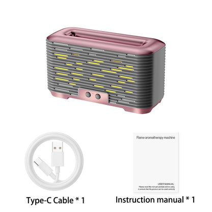 350ml Simulated Flame Aromatherapy Humidifier With Timing Function(Rose Gold) - Air Purifiers & Accessories by buy2fix | Online Shopping UK | buy2fix