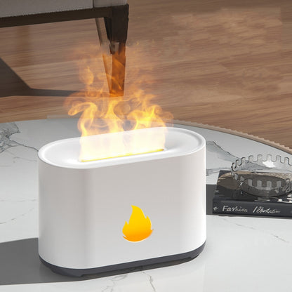 200ML Simulation Flame Aromatherapy Diffuser Humidifier Ultrasonic Air Purifier(White) - Air Purifiers & Accessories by buy2fix | Online Shopping UK | buy2fix