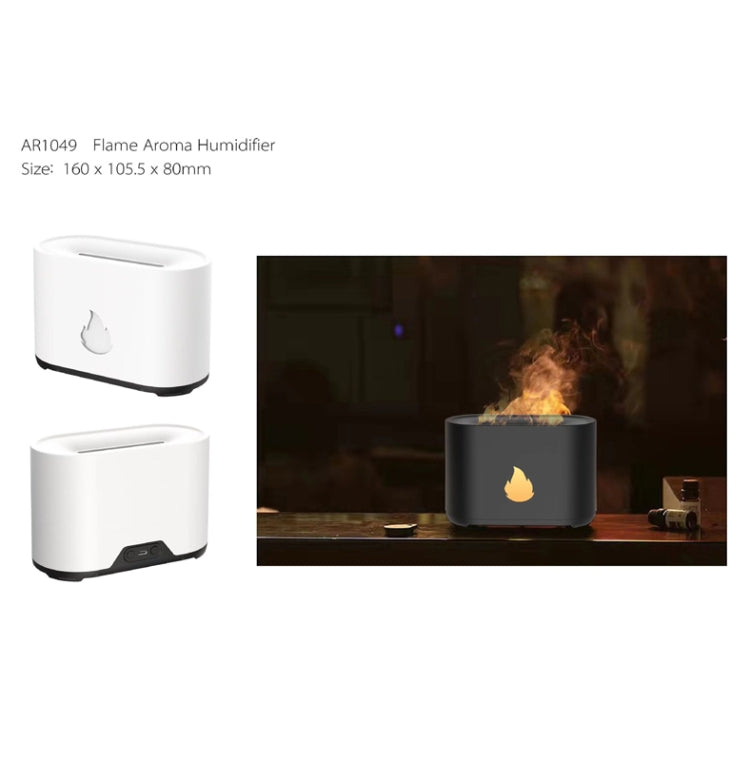 200ML Simulation Flame Aromatherapy Diffuser Humidifier Ultrasonic Air Purifier(White) - Air Purifiers & Accessories by buy2fix | Online Shopping UK | buy2fix
