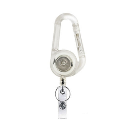 Retractable Mountain Buckle Keychain(Transparent White) - Key Rings by buy2fix | Online Shopping UK | buy2fix