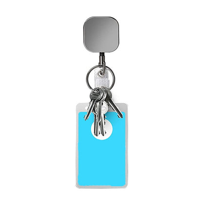 4cm Plated Metal Square Expansion Rope Key Chain - Key Rings by buy2fix | Online Shopping UK | buy2fix
