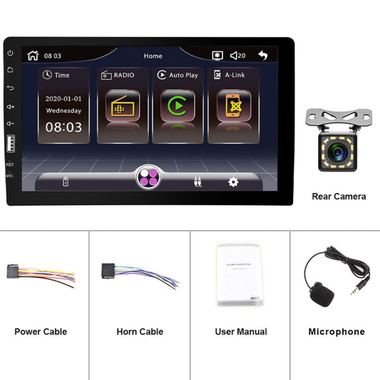 Q3570 9 inch Carplay Single Spindle MP5 Player, Style: Standard+12 Light Camera - Car MP3 & MP4 & MP5 by buy2fix | Online Shopping UK | buy2fix