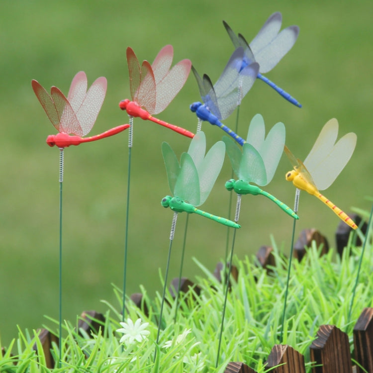 10pcs Simulation Plug Rod Magnetic Dragonfly Home Wall Garden Decoration(Green) - Yard & Garden Decor by buy2fix | Online Shopping UK | buy2fix