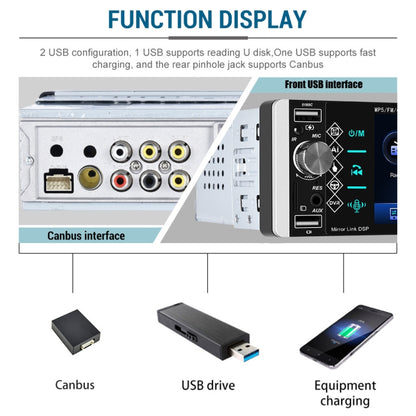 A2905 5.1 inch IPS Capacitive Screen Single Butt Carplay Player, Style: Standard+AHD Camera - Car MP3 & MP4 & MP5 by buy2fix | Online Shopping UK | buy2fix