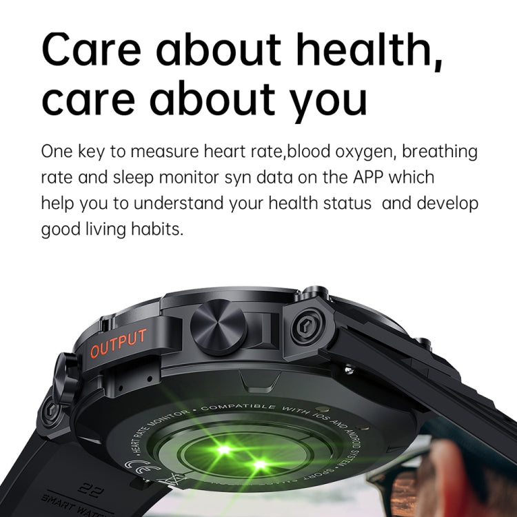 K56Pro 1.39 Inch Heart Rate/Blood Pressure/Blood Oxygen Monitoring Smart Calling Watch(Green) by buy2fix