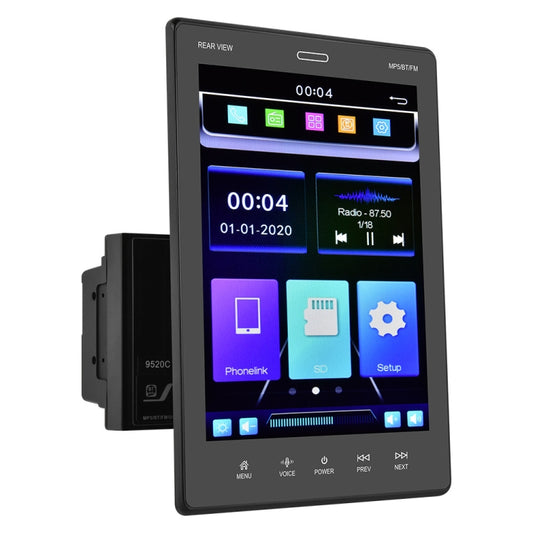 9520C Double Spindle 9.5 inch Vertical Screen Car MP5 Player, Style: Standard - Car MP3 & MP4 & MP5 by buy2fix | Online Shopping UK | buy2fix