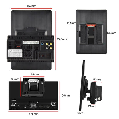 9520C Double Spindle 9.5 inch Vertical Screen Car MP5 Player, Style: Standard+AHD Camera - Car MP3 & MP4 & MP5 by buy2fix | Online Shopping UK | buy2fix