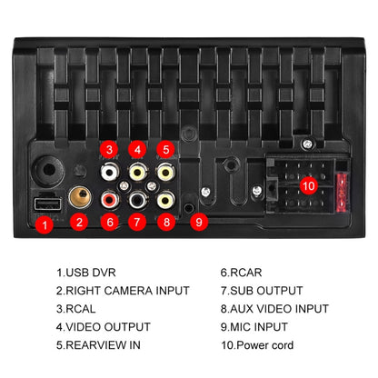 7622C 6.2 inch Dual Spindle HD Car Universal MP5 Carplay Player, Style: Standard+12 Light Camera - Car MP3 & MP4 & MP5 by buy2fix | Online Shopping UK | buy2fix