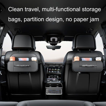Car Seat Rear Leather Multi-function Convenient Storage Bag(Black) - Stowing Tidying by buy2fix | Online Shopping UK | buy2fix