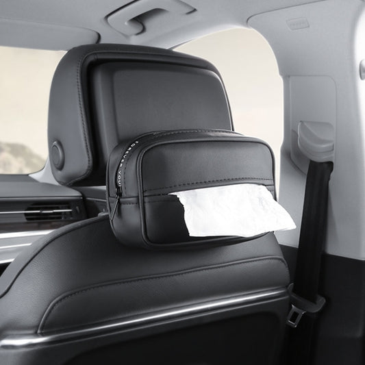 Multifunctional Car Chair Back Hanging Tissue Box(Black) - Tissue Boxes by buy2fix | Online Shopping UK | buy2fix