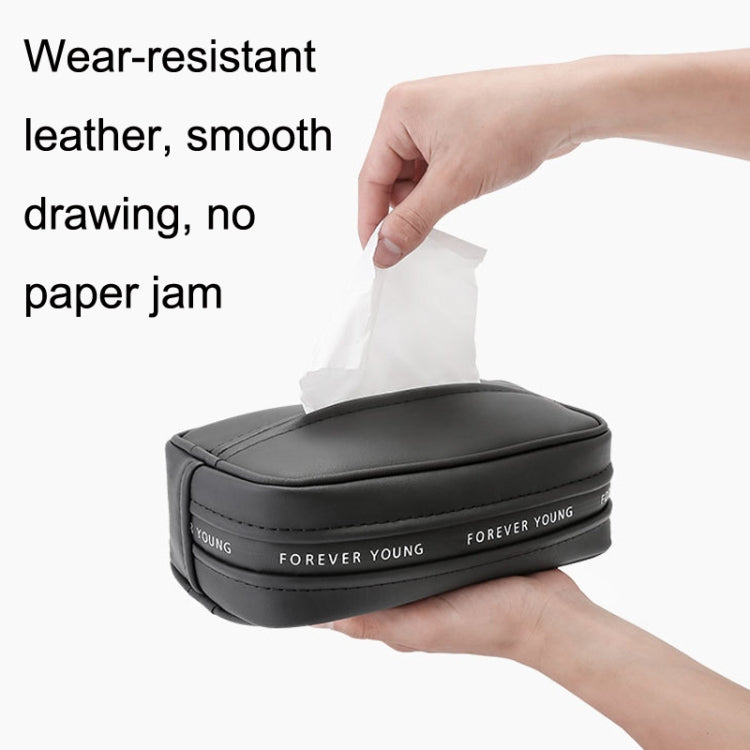 Multifunctional Car Chair Back Hanging Tissue Box(Black) - Tissue Boxes by buy2fix | Online Shopping UK | buy2fix