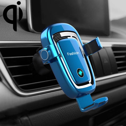 S19 15W Gravity Car Phone Wireless Charging Stand(Blue) - Wireless Charger Holders by buy2fix | Online Shopping UK | buy2fix