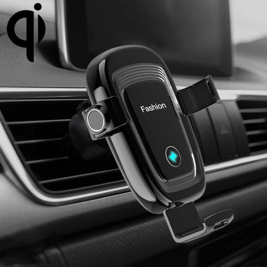 S19 15W Gravity Car Phone Wireless Charging Stand(Black) - Wireless Charger Holders by buy2fix | Online Shopping UK | buy2fix