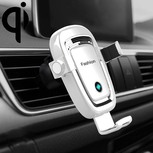 S19 15W Gravity Car Phone Wireless Charging Stand(White) - Wireless Charger Holders by buy2fix | Online Shopping UK | buy2fix