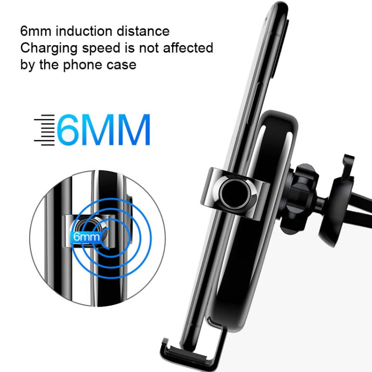 S19 15W Gravity Car Phone Wireless Charging Stand(White) - Wireless Charger Holders by buy2fix | Online Shopping UK | buy2fix