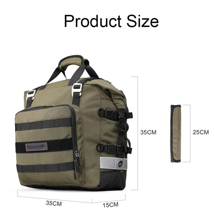 Rhinowalk MT2040 20L Large Capacity Waterproof Quick Release Motorcycle Side Bag(Green) - Bags & Luggages by buy2fix | Online Shopping UK | buy2fix