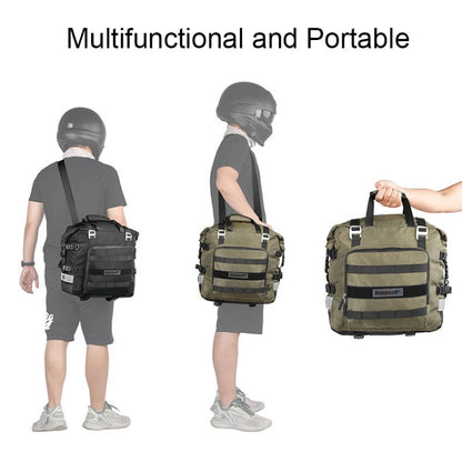 Rhinowalk MT2040 20L Large Capacity Waterproof Quick Release Motorcycle Side Bag(Green) - Bags & Luggages by buy2fix | Online Shopping UK | buy2fix