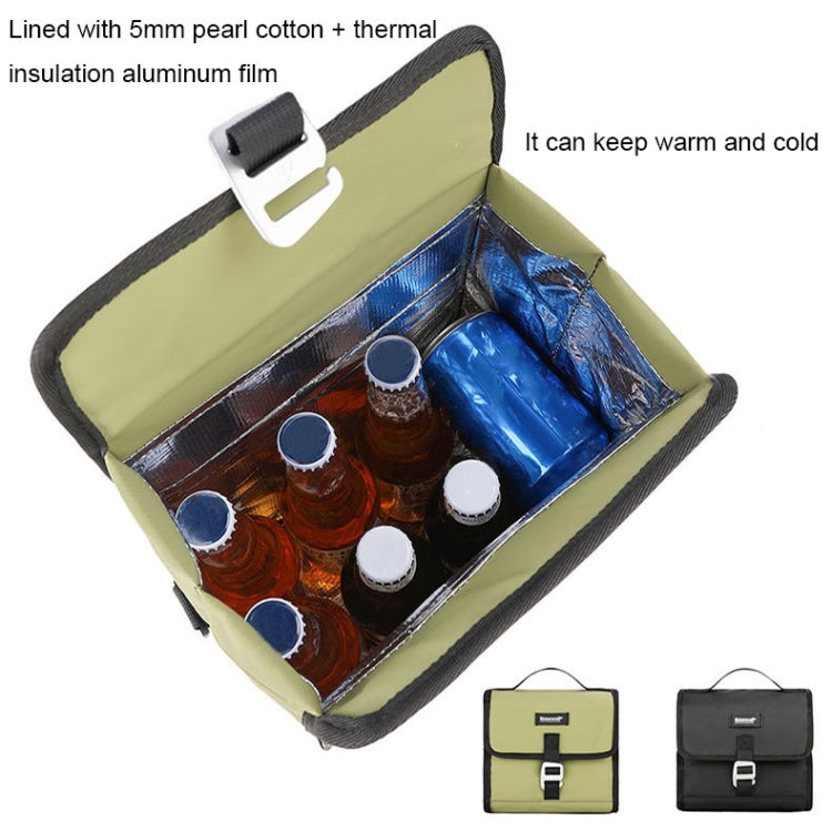 Rhinowalk RK9107 Foldable Expansion Thermal Bicycle Bag with Rain Cover(Matt Green) by buy2fix