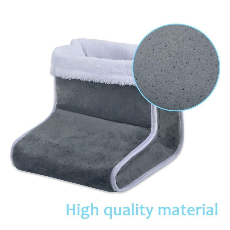Plug-in High-top Electric Foot Warmer Heated Foot Warmer Boots EU Plug 230V(Brown) - Electric Heaters by buy2fix | Online Shopping UK | buy2fix