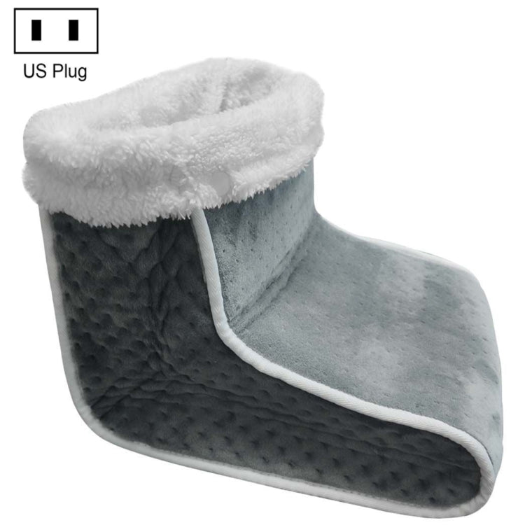 Plug-in High-top Electric Foot Warmer Heated Foot Warmer Boots US Plug 120V(Dark Gray) - Electric Heaters by buy2fix | Online Shopping UK | buy2fix