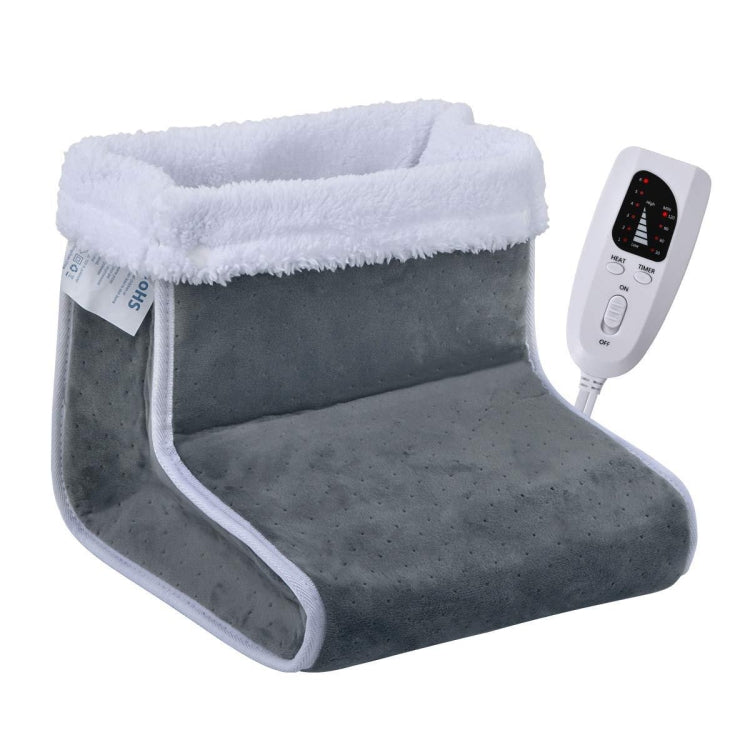 Plug-in High-top Electric Foot Warmer Heated Foot Warmer Boots US Plug 120V(Dark Gray) - Electric Heaters by buy2fix | Online Shopping UK | buy2fix
