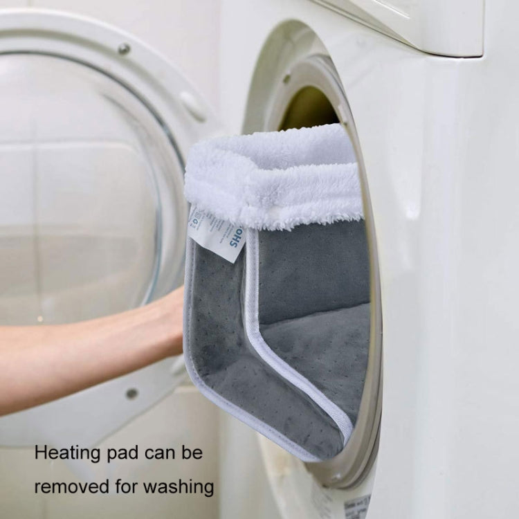 Plug-in High-top Electric Foot Warmer Heated Foot Warmer Boots US Plug 120V(Dark Gray) - Electric Heaters by buy2fix | Online Shopping UK | buy2fix