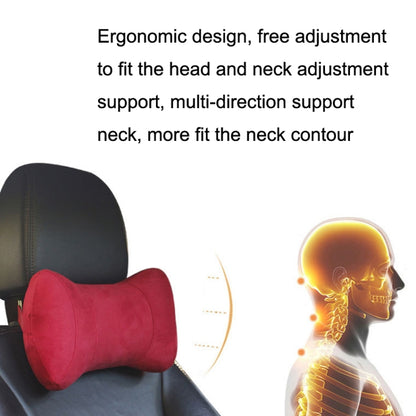 Car Memory Cotton Headrest Protective Cervical Spine Seat Sleeping Pillow(Red) - Seat Accessories by buy2fix | Online Shopping UK | buy2fix