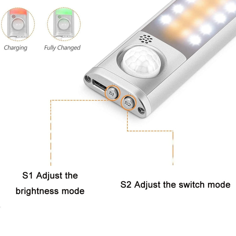 2.8W USB Charging Smart Human Body Sensing Wardrobe Lamp, Length: 30 cm - Sensor LED Lights by buy2fix | Online Shopping UK | buy2fix