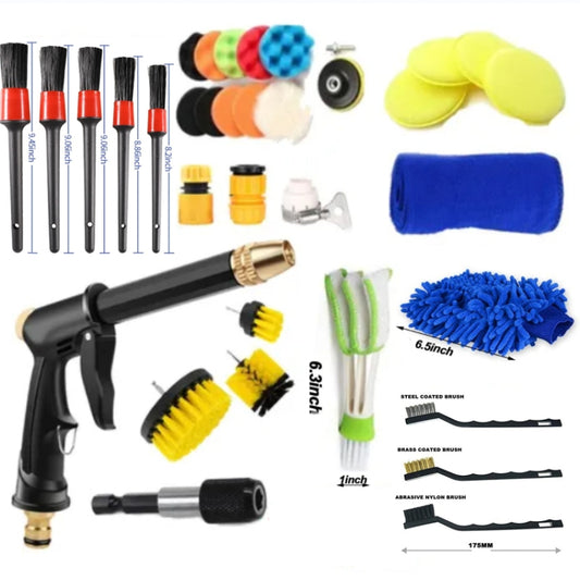 35 PCS / Set Car Wash Water Sprayer Tool Details Clean Brush Air Outlet Brush Set - Car washing supplies by buy2fix | Online Shopping UK | buy2fix