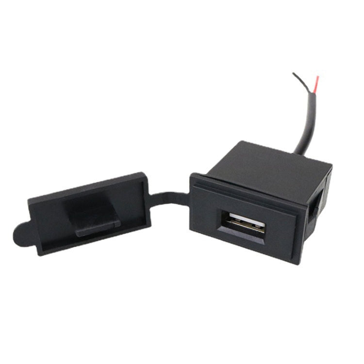 2PCS 2.4 A Motor Boat Trailer Car Modified Square Single USB Car Charger(Black) - DIY Modified Charger by buy2fix | Online Shopping UK | buy2fix