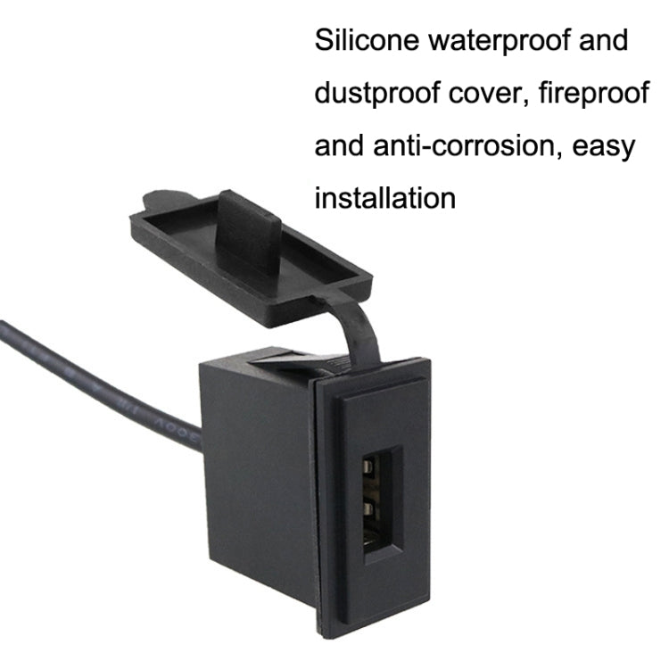 2PCS 2.4 A Motor Boat Trailer Car Modified Square Single USB Car Charger(Black) - DIY Modified Charger by buy2fix | Online Shopping UK | buy2fix