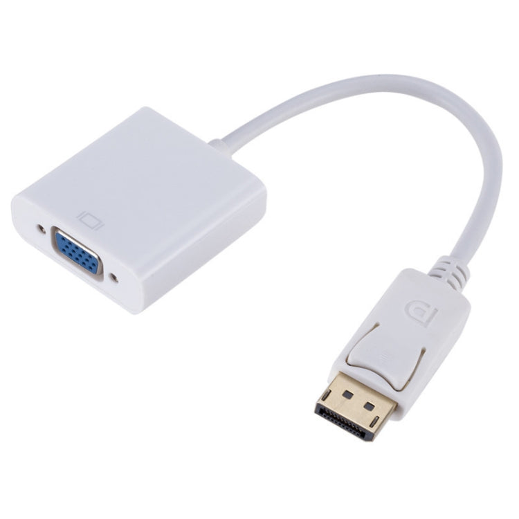 DP to VGA Adapter Wire Square Adapter, Cable Length: 15cm(White) by buy2fix