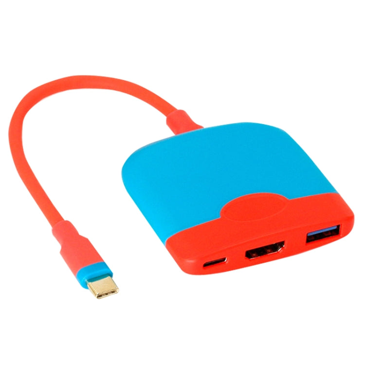 H0231 For Mobile / Nintendo Switch Expansion Dock Portable Base(Red Blue) - Adapter by buy2fix | Online Shopping UK | buy2fix